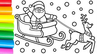 Easy Santa Claus Christmas Drawing Painting for kids Toddler Kids Art [upl. by Nnaitsirhc]