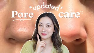 How to reduce the appearance of your PORES ✨ updated pore care routine [upl. by Itnuahsa]