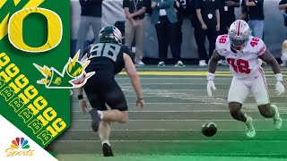 Oregon kicks the ball OFF an Ohio State player recovers wild onside kick  Big Ten on NBC Sports [upl. by Johny216]