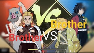 Demon SlayerGame BrotherVS Brother Three round game💀💥 [upl. by Nitniuq776]