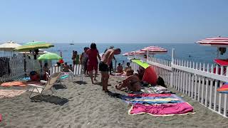 chilling in Varazze Beach in Italy 🇮🇹 [upl. by Areik]