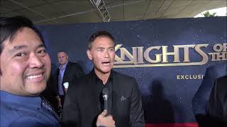 Mark Dacascos Carpet Interview at Knights of the Zodiac Premiere [upl. by Tnayrb]