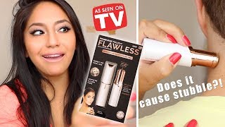 Finishing Touch Flawless HAIR REMOVER DOES IT CAUSE STUBBLE REVIEW DEMO [upl. by Odracir37]