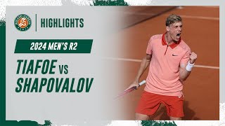 Tiafoe vs Shapovalov Round 2 Highlights  RolandGarros 2024 [upl. by Ailadi81]