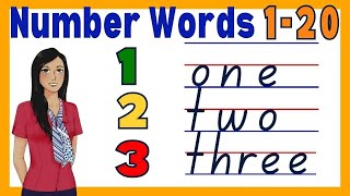 1 to 20 Number Names in English 120 Spelling Learn The Number Words Quick Lesson for Kids [upl. by Nnyla492]