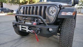 Installing A Quadratec bumper with winch on Jeep [upl. by Even]