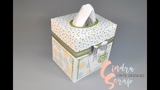 Tutoriel boîte à mouchoirs Douce Soirée by CindraScrap [upl. by Hserus]