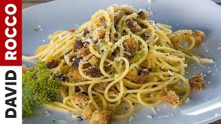 How To Make Spaghetti Aglio Olio with Croutons amp Wild Fennel  Recipe by David Rocco [upl. by Anairuy]