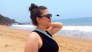 First time at beach in Goa  Bogmalo Beach [upl. by Alvie]