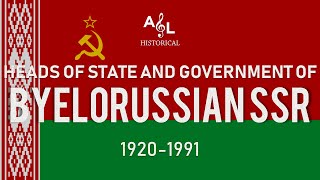 Byelorussian SSR Timeline of Flags Emblems Heads of State and Government [upl. by Allan]