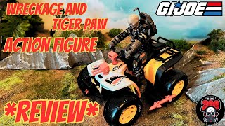 GI JOE CLASSIFIED WRECKAGE amp TIGER PAW ACTION FIGURE REVIEW 112 SCALE TARGET EXCLUSIVE VEHICLE [upl. by Suivatco]