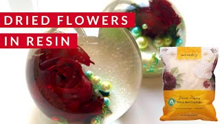 How to DRY FLOWERS for resin SUPER GORGEOUS FLOWER IN RESIN  Resin without bubbles [upl. by Kerrie]