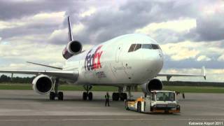 MD11F FedEx w Katowice Airport Lotnisko Pyrzowice [upl. by Ayad]