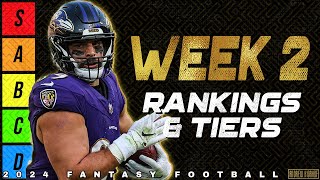 Top 16 TE amp QB Rankings  Week 2 Fantasy Football [upl. by Ytirahs197]