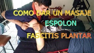 Fascitis PlantarEspolonTalalgiaHell PainFood PainMasajeKinesiotapeTratamientoQuiropractico [upl. by Louanne]