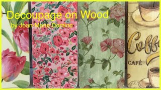 How to Decoupage on Wood using the EASY ‘ironon’ method  For beginners  Create beautiful decor [upl. by Anyrtak460]