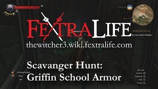 Scavanger Hunt Griffin School Armor Guide Witcher 3 [upl. by Eirffej369]