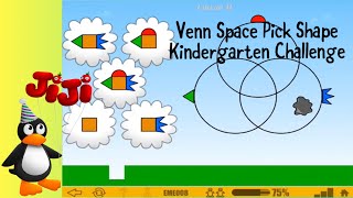 Kindergarten ST Math Challenge  Level 2 Venn Space Pick Shape [upl. by Eilssel]