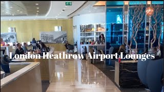 I Visited 5 Different Airline Lounges At London Heathrow Airport LHR In One Hour [upl. by Erv474]