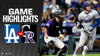 Dodgers vs Rockies Game Highlights 92724  MLB Highlights [upl. by Adroj]