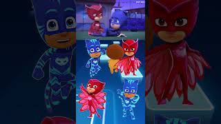 PJ Masks  CatBoy 🆚 Owlette X Dance Song Tiles Hop EDM Rush shorts [upl. by Ammej]