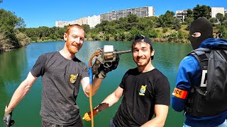 Pêche à laimant à Montpellier  La BAC intervient [upl. by Danais]