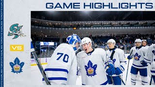 Toronto Marlies vs San Jose Barracuda  Game Highlights  November 23 2024 [upl. by Worrell]