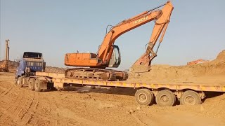 Experience jackhammer excavator operator loading and unloading Excavator [upl. by Ayahs]