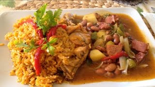 Arroz Junto Con Pollo amp Habichuelas Rosadas Al Estilo Boricua [upl. by Lenes]