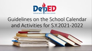 Guidelines on the School Activities for SY 20212022 [upl. by Pliam]