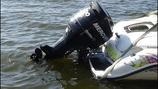 ЛОДОЧНЫЙ МОТОР МЕРКУРИЙ 135 на Катер BRP Sea Doo [upl. by Grunenwald]