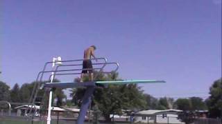 Double Gainer on Diving Board [upl. by Nameerf]