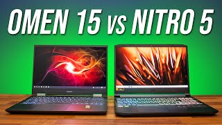 HP Omen 15 vs Acer Nitro 5  Which Gaming Laptop Is Best [upl. by Kariotta]