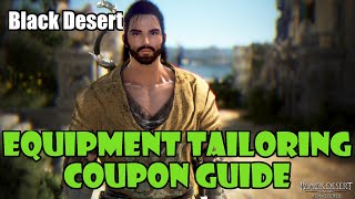 Black Desert How to Use an Equipment Tailoring Coupon  Make Your Own Outfit  Costume [upl. by Brunelle]