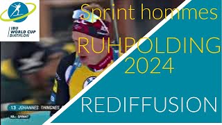 BIATHLON 2024 SPRINT HOMMES RUHPOLDING 2024 [upl. by Anyel]