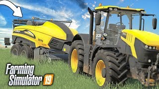 PACKING A PUNCH WITH THE NEW HIGH DENSITY BALER  Farming Simulator 19 GROWERS FARM Ep 12 [upl. by Ursas763]