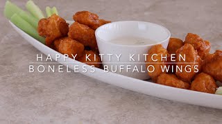 The BEST Boneless Buffalo Wings Recipe  ألذ وصفة لقطع الدجاج بصلصة البافالوHappyKittyKitchen [upl. by Rap]