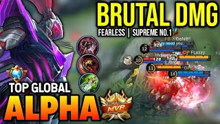 ALPHA BEST BUILD 2023  TOP GLOBAL ALPHA GAMEPLAY  MOBILE LEGENDS✓ [upl. by Bever]