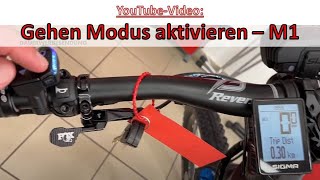 Schiebehilfe aktivieren M1 Sporttechnik Spitzing  EBike Gehen Mode  SPedelec [upl. by Alcock]