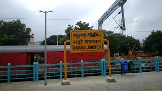 11021 Chalukya Express Arriving amp Departing Madurai Junction [upl. by Dinnage112]