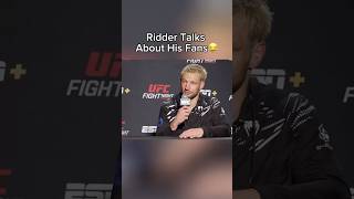 De Ridder Talks About His Fans😂 ufc mma mmanews fyp vegas100 [upl. by Armyn]