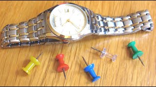 How to Remove Watch Links and Resize Watch Band  No Tools [upl. by Nonna818]