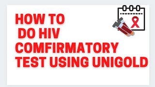 HOW TO DO HIV 1amp2 COMFIRMATORY TEST USING THE UNIGOLD TEST KIT  sample of HIV positive result [upl. by Ananna]