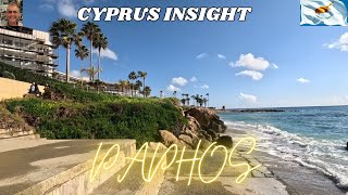 Strolling Paphos Seafront In Feburary  Cyprus Winter Sun [upl. by Maupin]