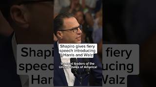 Shapiro gives fiery speech introducing Harris and Walz [upl. by Genia]