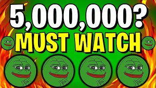 PEPE COIN NEWS TODAY IF YOU HOLD 5000000 PEPE COIN YOU MUST SEE THIS  PEPE PRICE PREDICTION [upl. by Gaves]