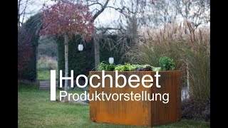 Hochbeet aus Cortenstahl von Metallgarten  Produktvorstellung mit Details [upl. by Yannodrahc]