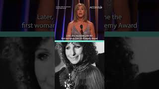 JenniferAniston Honored Barbara Streisand at the SAG Awards [upl. by Ifen916]