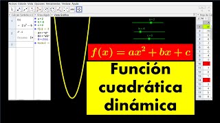 Cómo construir una función cuadrática dinámica e interactiva [upl. by Ahsitahs857]