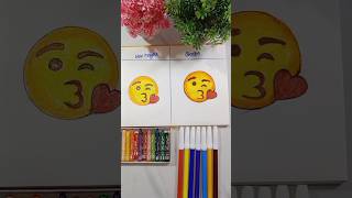 Which colour is best 👍 wax crayons colour 🆚 sketchart emojichallenge plzzsub ❤️ [upl. by Yemaj426]